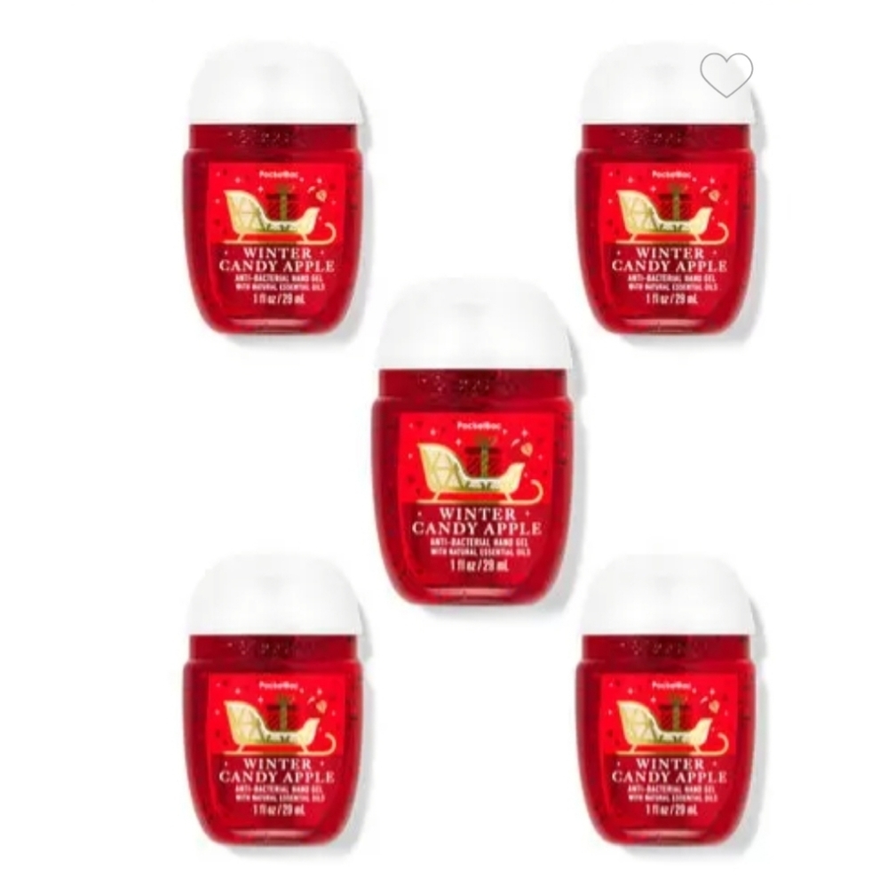 🍎 WINTER CANDY APPLE POCKETBAC HAND SANITIZERS, 5-PACK